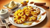 Geroosterde Ananas met honing en kaneel als dessert