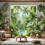 Paradijs in huis met een kamerplant tropisch